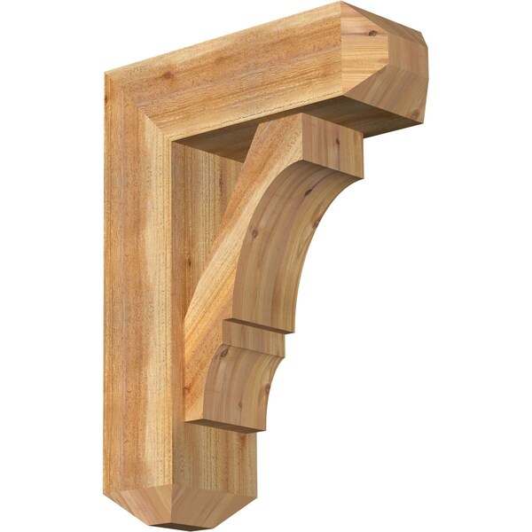 Ekena Millwork Balboa Craftsman Rough Sawn Bracket w/ Offset Brace, Western Red Cedar, 8"W x 22"D x 30"H BKT0806X22X30BOA04RWR - main